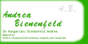 andrea bienenfeld business card